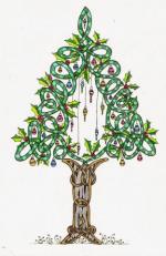 Кельтские мотивы на современный лад в оформлении новогодней ёлки