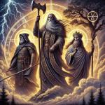 Мужские божества: Перун, Велес, Стрибог и их символика