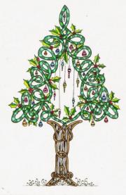 Кельтские мотивы на современный лад в оформлении новогодней ёлки