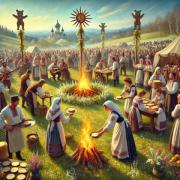 Славянский праздник Комоедица 20 марта, день первый