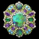 Брошь с опалом