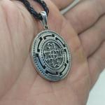 Талисман Крест богатства серебро