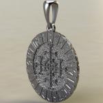 Подвеска с Скандинавским оберегом Verndari Защитник в руническом круге из серебр