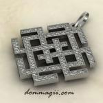 Оберег Белобог серебро