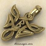 Беркана в вязи золото