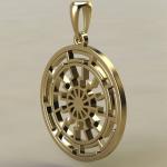 Черное солнце в протуберанцах золото