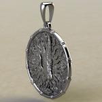 Славянский оберег чертог Бусла из серебра