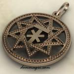 Славянский оберег чертог Лося из золота