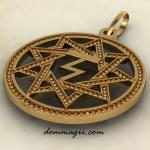 Славянский оберег чертог Орла из золота