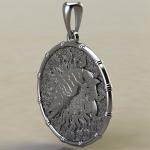 Подвеска с Славянским оберегом Чертог Щуки с щукой из серебра