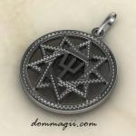 Славянский оберег Ворона из серебра