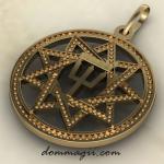 Славянский оберег чертог Ворона из золота