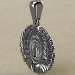 Подвеска Цуба Глициния из серебра