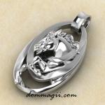 Подвеска Лошадь — символ года из серебра