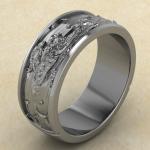 Купить кольцо «Японская волна» из серебра