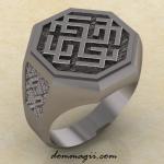 Перстень со Сварожичем серебро