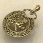 подвеска Лев из золота