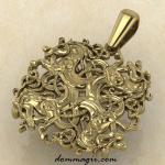 Оберег Коневик из желтого золота