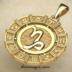 Подвеска Зодиак Козерог из золота