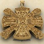 Подвеска Крес с Коловратом из серебра в позолоте