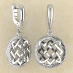 Славянские Серьги «Звезда Лады» из серебра