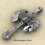 Оберег летучий топор из серебра