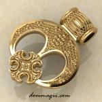 Лунница с крестом золото