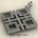 символ Макоши из серебра – славянский оберег