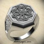 Кольцо с Славянским оберегом Молвинец из серебра