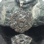 Подвеску с Славянским оберегом Печать Велеса - медведь из серебра