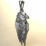 Подвеска с амулетом Орел - Воиниз серебра