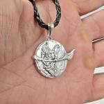 оберег Баба-Яга из серебра