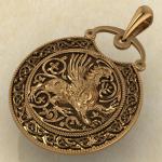 Подвеска Грифон красное золото