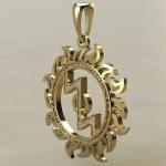 Славянский оберег Додола в солнце из золота