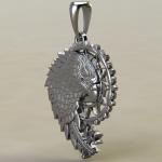 Подвеска с амулетом Ловец снов Орел из серебра
