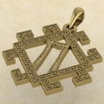 подвеска руна Перун золото