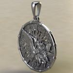 Подвеска с Славяно - Скандинавским оберегом богиня Валькирия из серебра