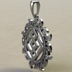 Подвеска с Славянским оберегом Громовик летящий в солнце из серебра