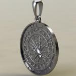 Подвеска с оберегом Мизгирь паук из серебра