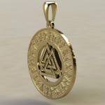 Валькнут в руническом круге золото