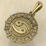 Рак золото с бриллиантами