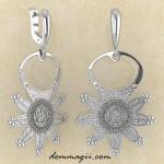 Серьги Колт из серебр