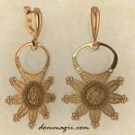 Серьги Колты из красного золота от ювелирной мастерской BROKKA