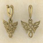 Серьги Гебо в вязи из золота