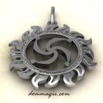Символ Рода славянский оберег из серебра