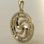 Символ Рода в протуберанцах золото