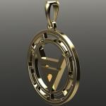 Символ Велеса в протуберанцах золото