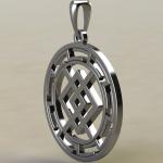 Подвеска с Славянским оберегом Купало в протуберанцах из серебра