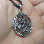 Славянский оберег Одолень трава из серебра