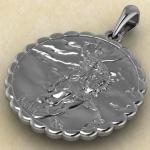 Подвеска с Славянским оберегом Печать Перуна с Перуном из серебра